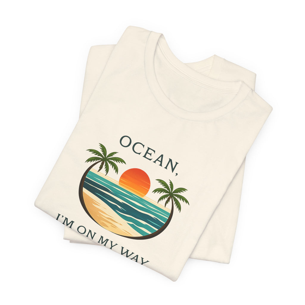 OCEAN, I’M ON MY WAY VINTAGE BEACH GRAPHIC T-SHIRT