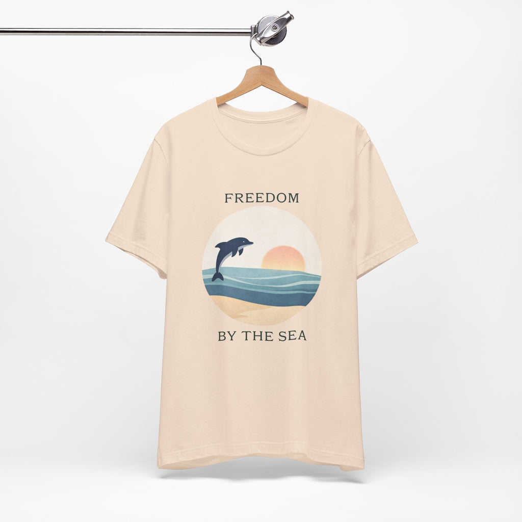 FREEDOM BY THE SEA BEACH T-SHIRT MARE QUI CLUB
