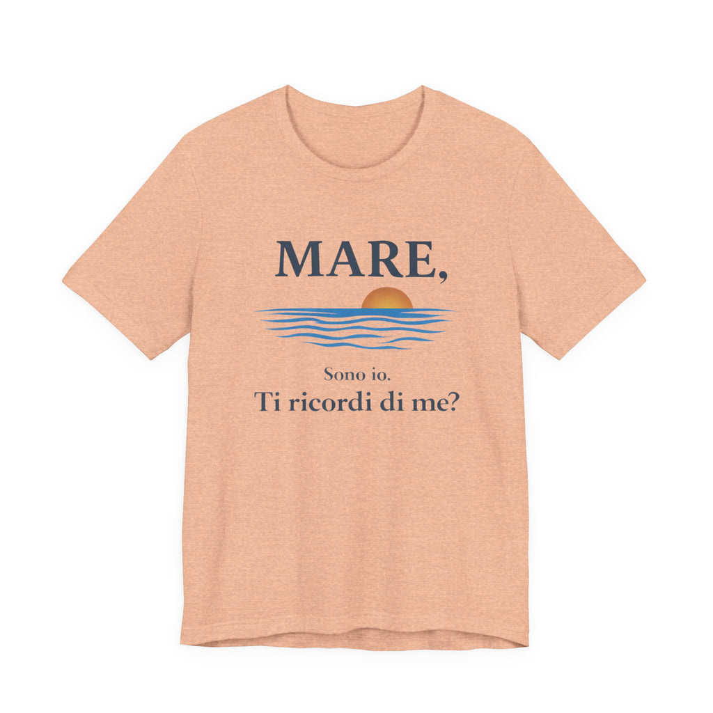 Mare, sono io. Ti ricordi di me? (Sea, it’s me) Italian Beach Sunset T-Shirt beach graphic tee Marequi Club