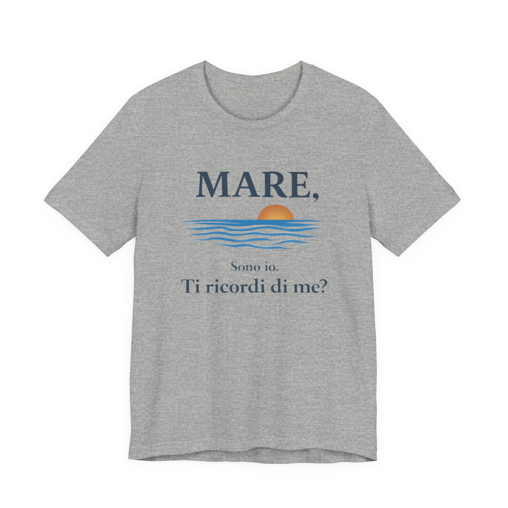 Mare, sono io. Ti ricordi di me? (Sea, it’s me) Italian Beach Sunset T-Shirt beach graphic tee Marequi Club