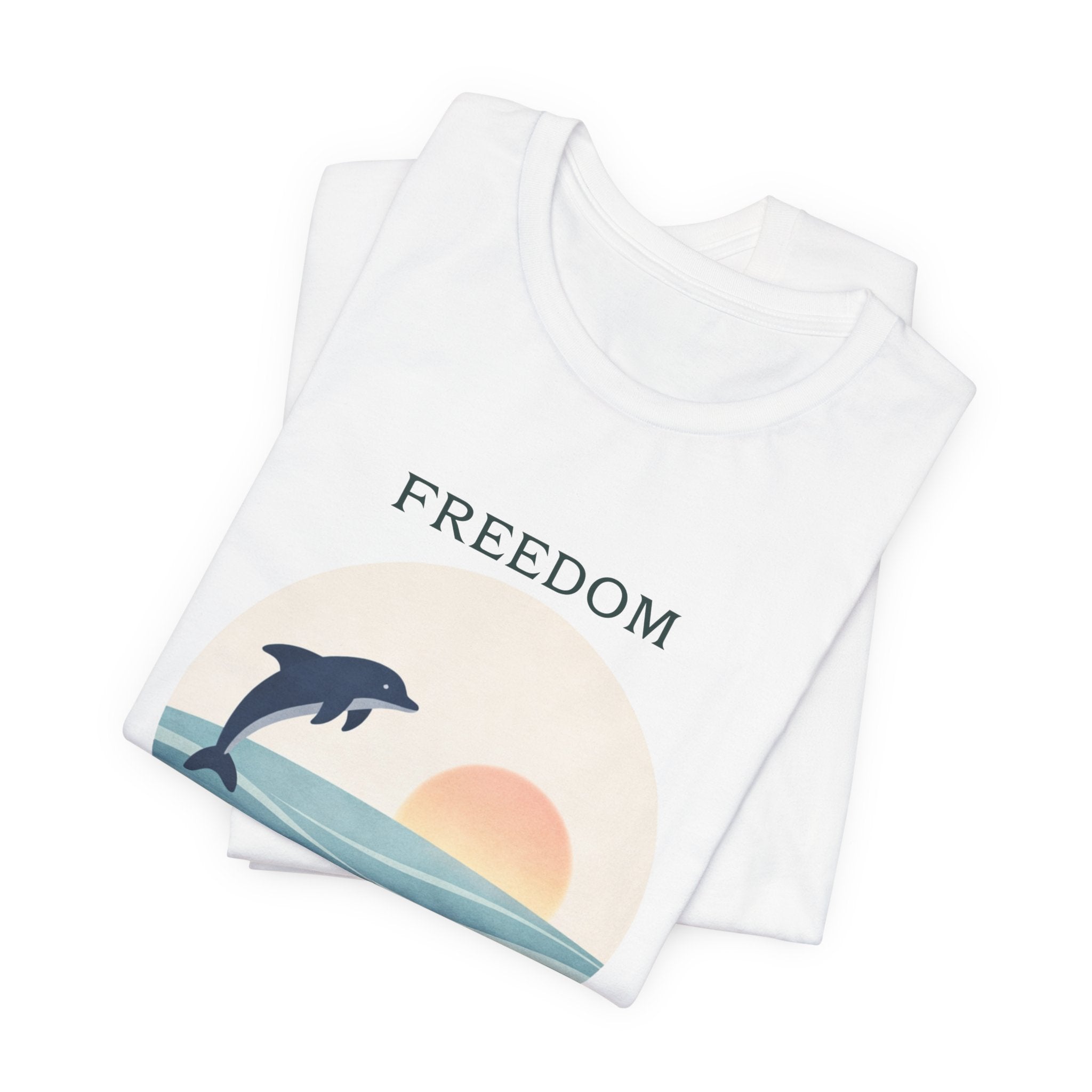 FREEDOM BY THE SEA BEACH T-SHIRT MARE QUI CLUB