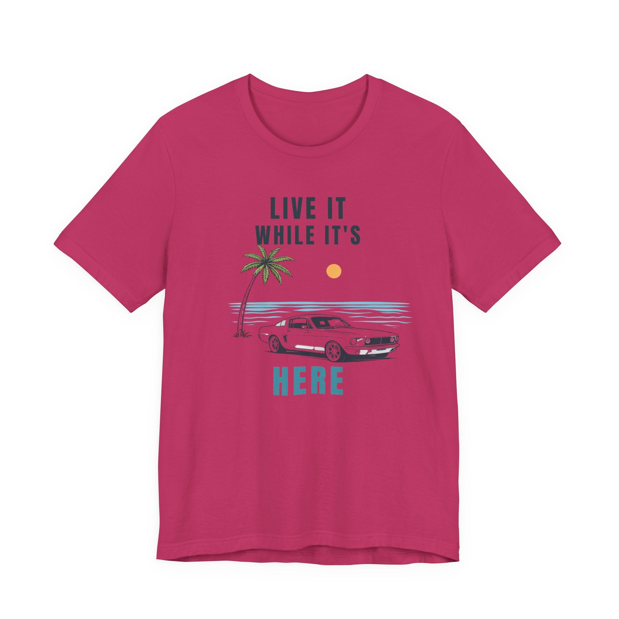 Live It While It’s Here – Coastal Beach T-Shirt beach graphic tee Marequi Club