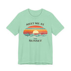MEET ME AT THE SUNSET T - SHIRT - VINTAGE BEACH GRAPHIC beach graphic tee Marequi Club