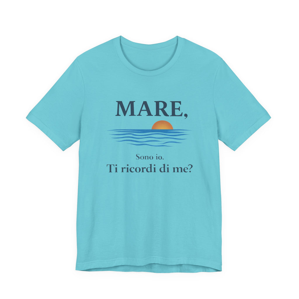 Mare, sono io. Ti ricordi di me? (Sea, it’s me) Italian Beach Sunset T-Shirt beach graphic tee Marequi Club