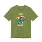 Eat Sleep Repeat T-Shirt - Vintage Wave Beach beach graphic tee Marequi Club