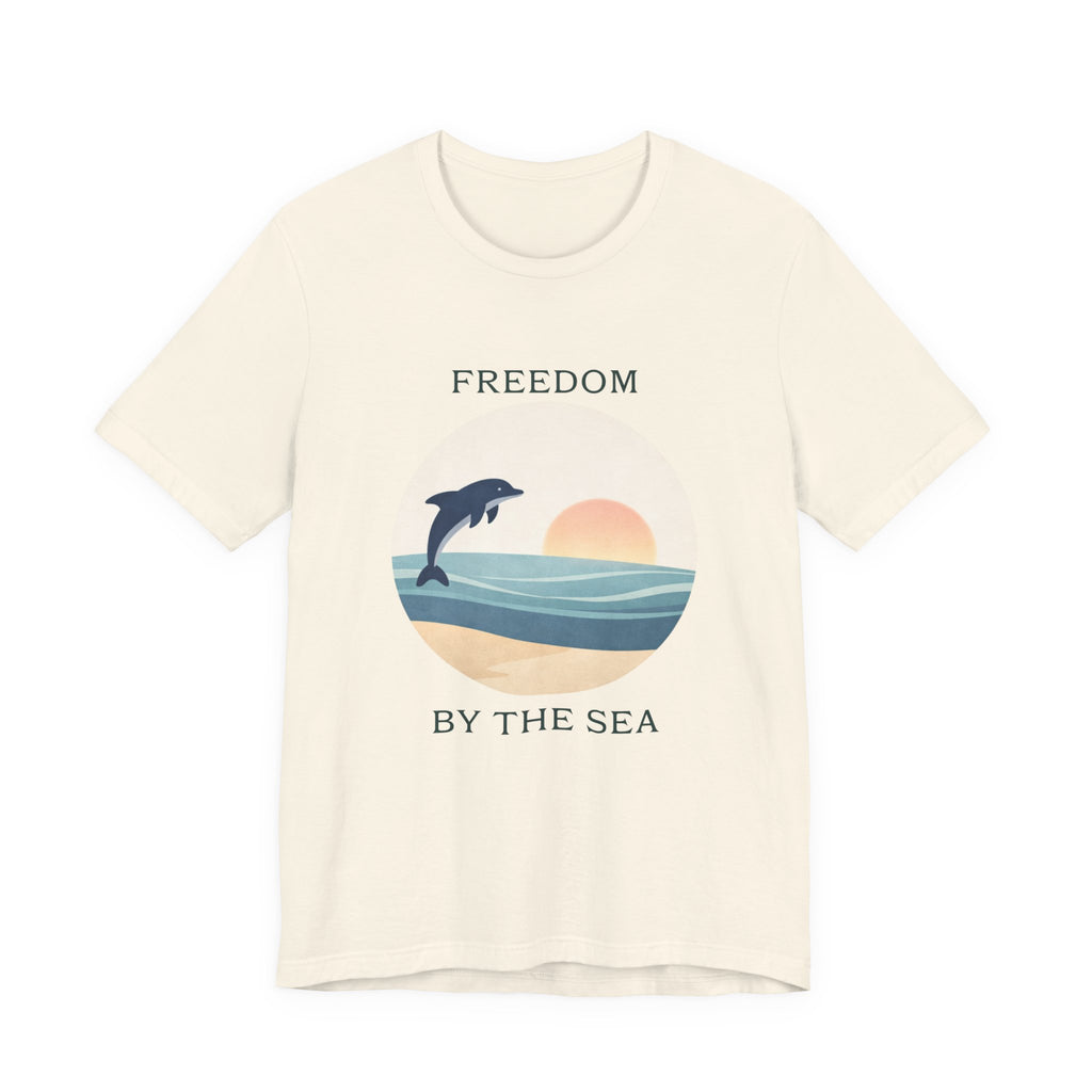 FREEDOM BY THE SEA BEACH T-SHIRT MARE QUI CLUB