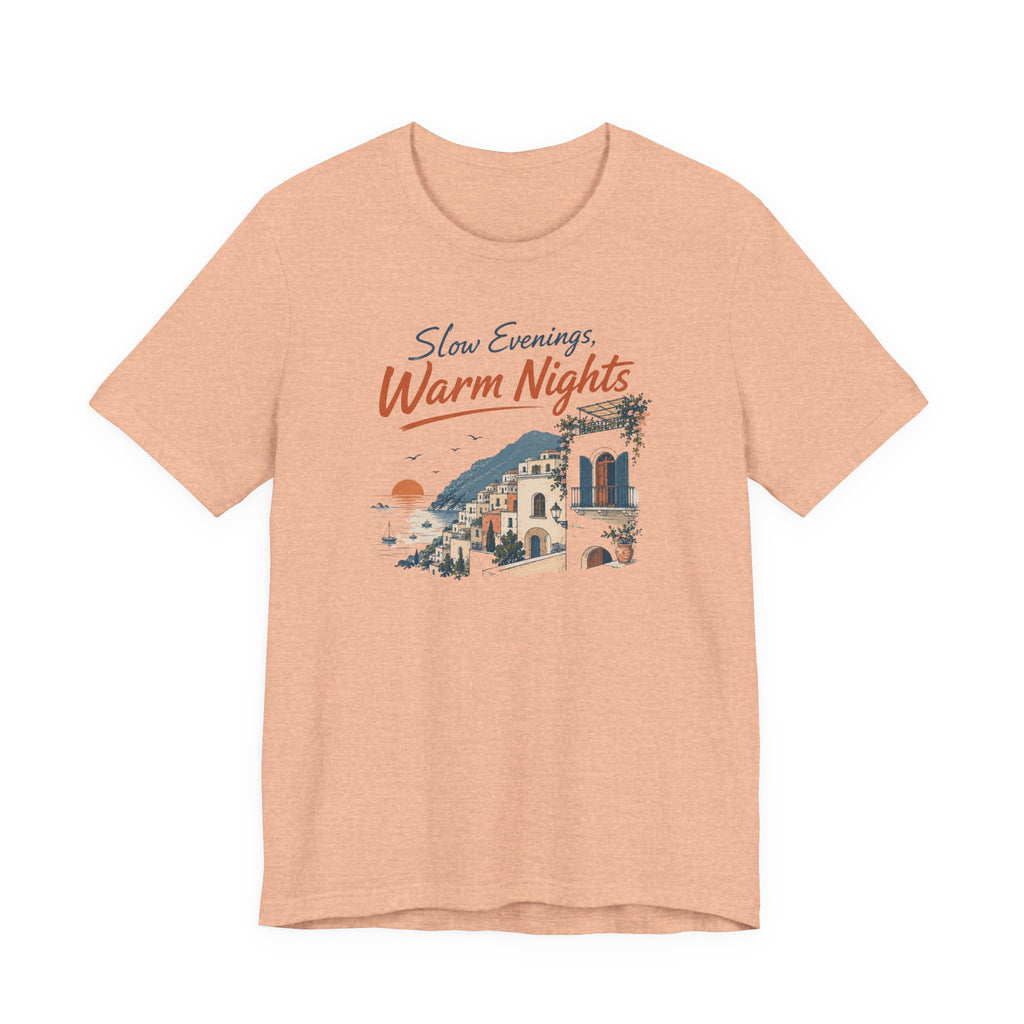 Slow Evenings, Warm Nights - Vintage Positano T-Shirt Amalfi Coast Italy graphic tee Marequi Club