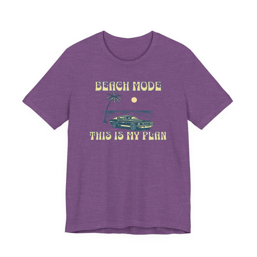 Beach Mode Plan Tee beach graphic tee Marequi Club