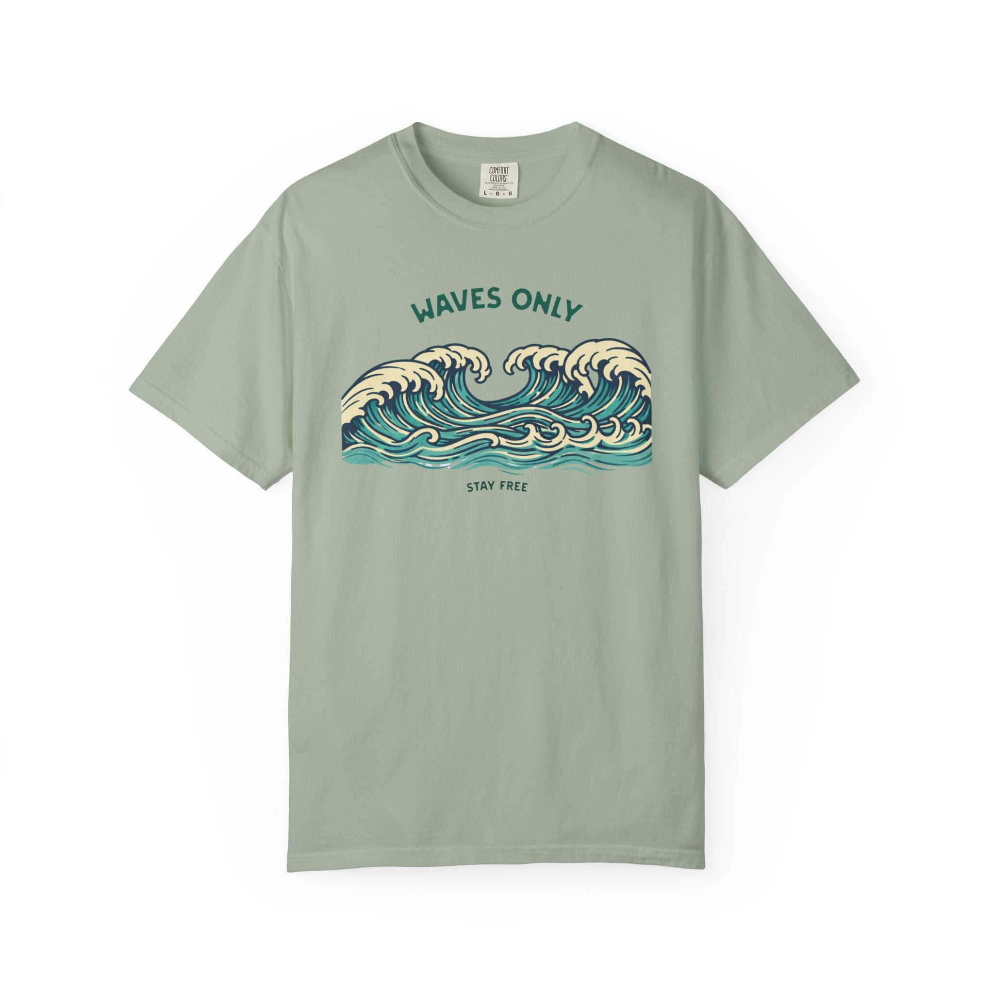 WAVES ONLY - STAY FREE - Vintage Graphic Tee