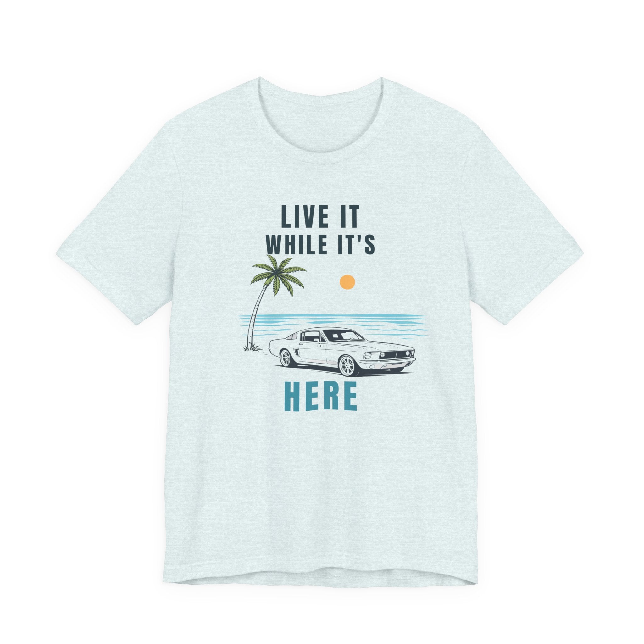 Live It While It’s Here – Coastal Beach T-Shirt beach graphic tee Marequi Club