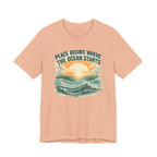 Peace Begins Where the Ocean Starts Vintage Beach - Mare Qui Club