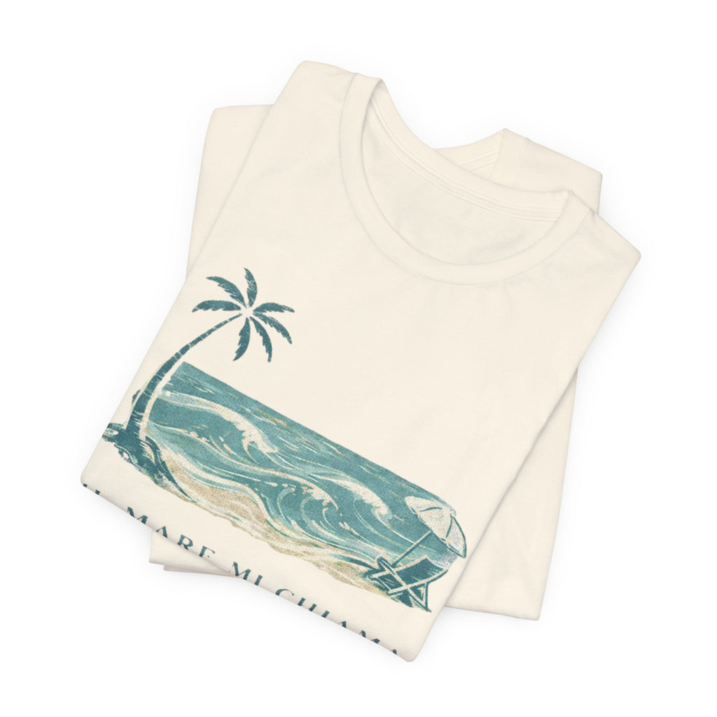 Il Mare Mi Chiama Beach T-Shirt - The Sea Is Calling Me beach graphic tee Marequi Club