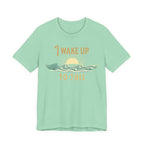 I wake up to this - NO RUSH SUNSET TEE beach graphic tee Marequi Club