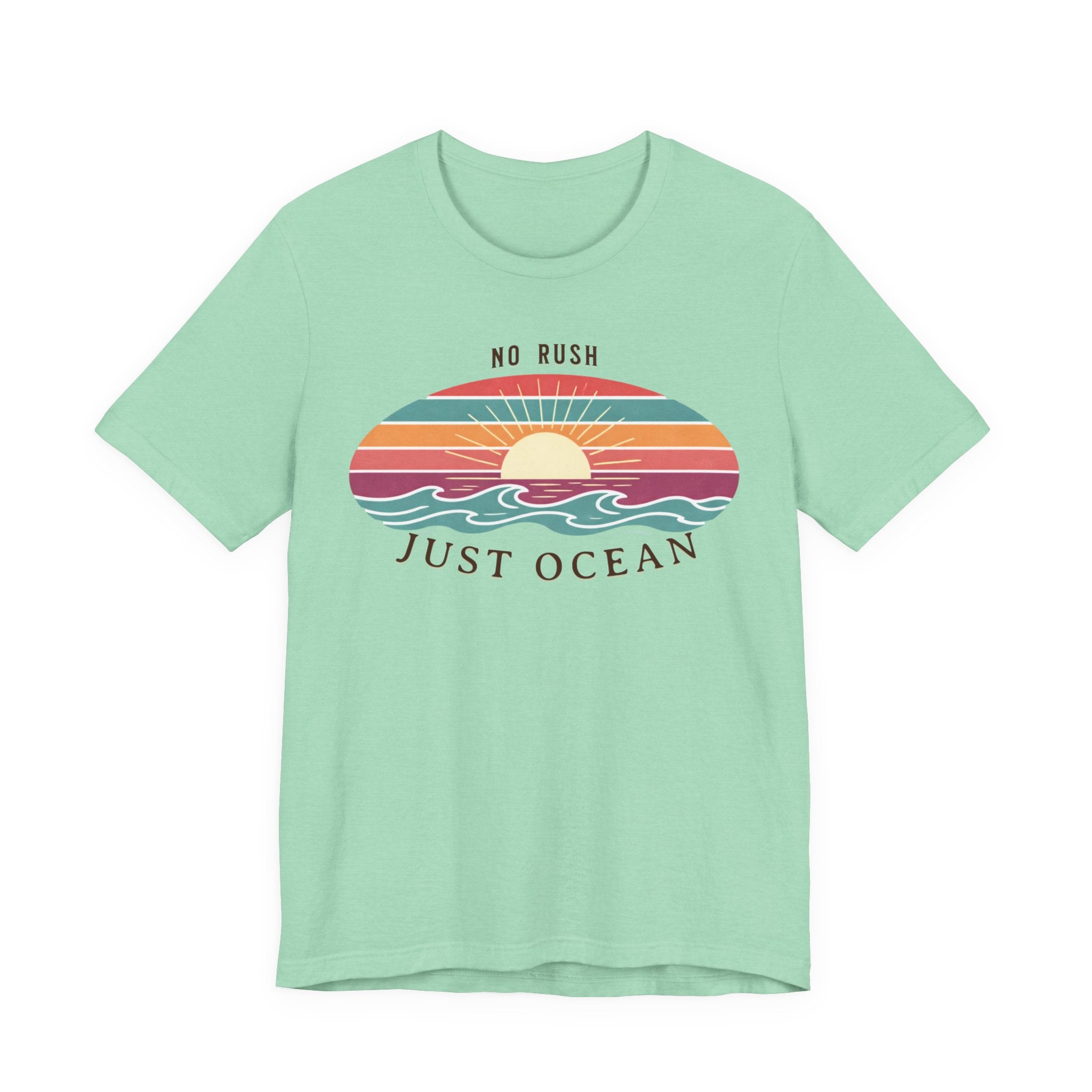 NO RUSH JUST OCEAN T - SHIRT beach graphic tee Marequi Club