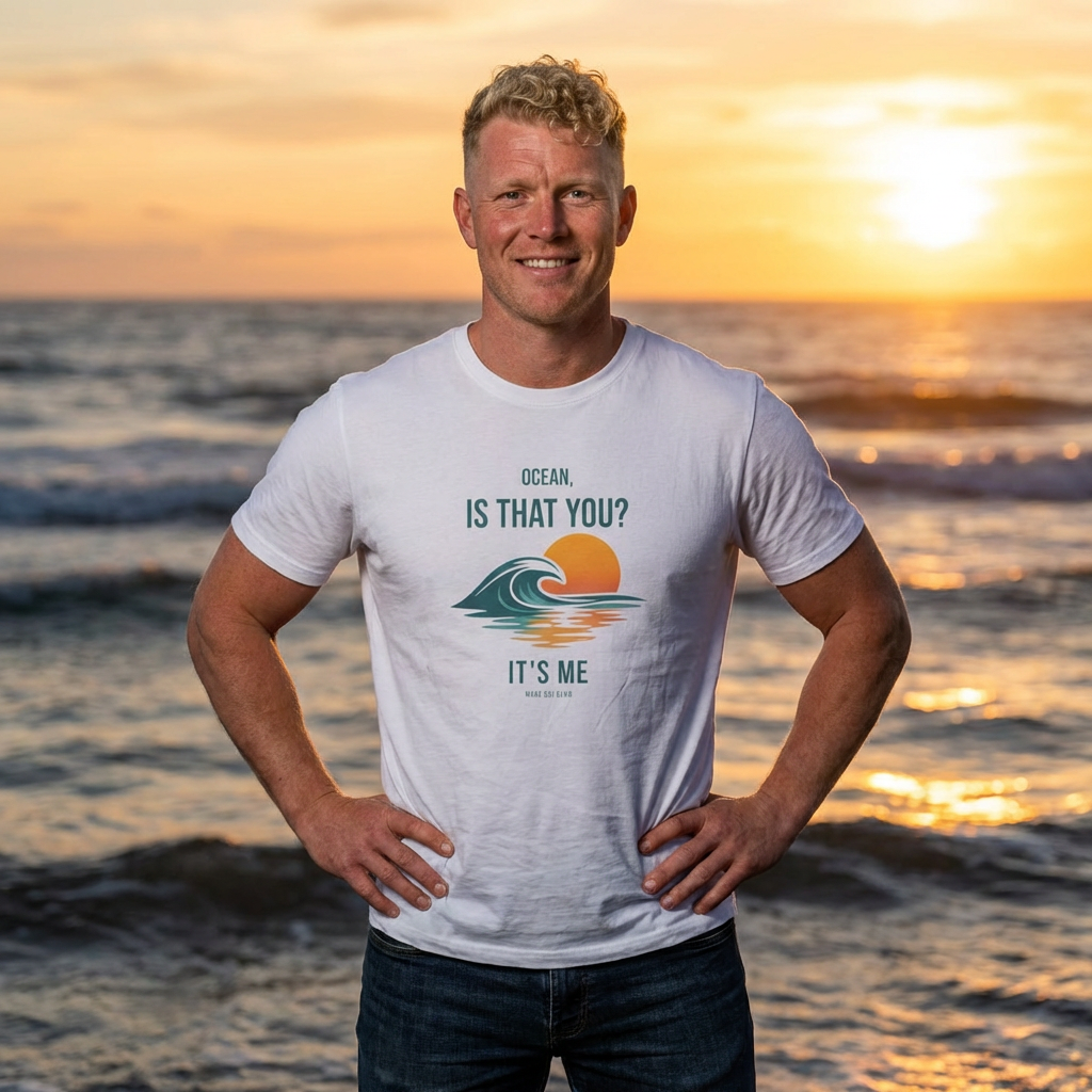 Ocean, Is That You? It’s Me Vintage Coastal Graphic T-Shirt MARE QUI CLUB