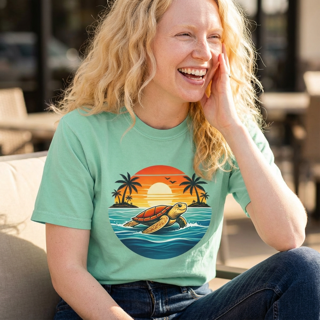 OCEAN PEACE TURTLE TEE - MARE QUI CLUB