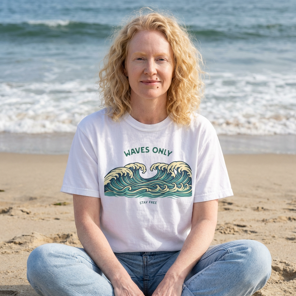 WAVES ONLY - STAY FREE - Vintage Graphic Tee