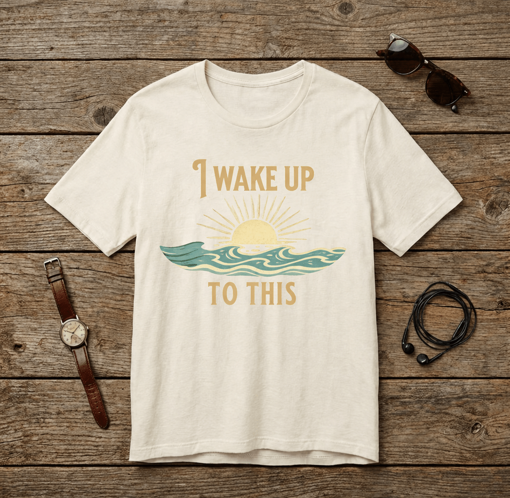 I wake up to this - NO RUSH SUNSET TEE - Mare Qui Club