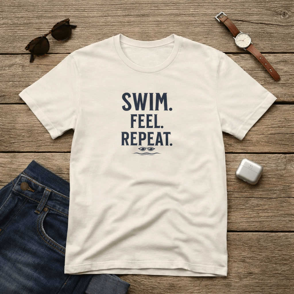 SWIM. FEEL. REPEAT. T-Shirt beach graphic tee Marequi Club