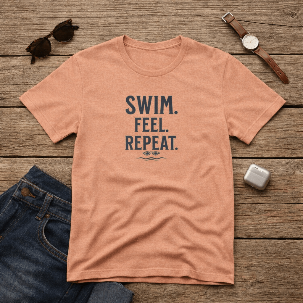 SWIM. FEEL. REPEAT. T-Shirt beach graphic tee Marequi Club