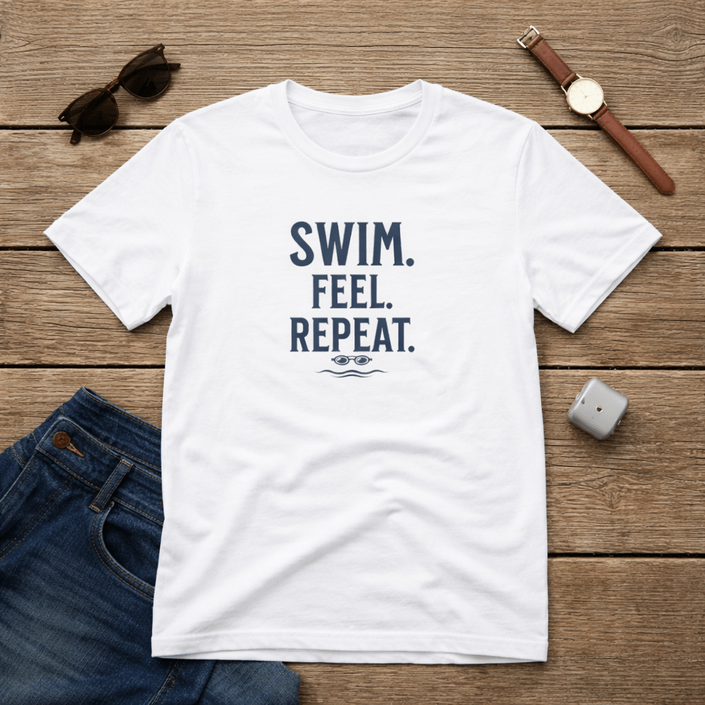 SWIM. FEEL. REPEAT. T-Shirt beach graphic tee Marequi Club