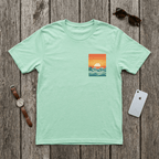 Sunset Waves Pocket Tee - Retro Graphic beach graphic tee Marequi Club