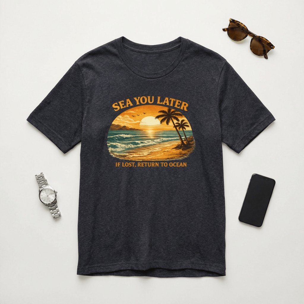 SEA YOU LATER T-Shirt - Coastal Sunset Ocean Graphic beach graphic tee Marequi Club