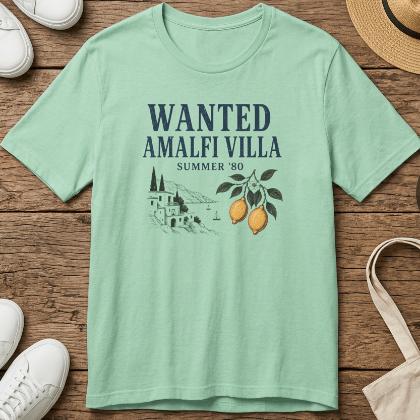 Wanted Amalfi Villa Tee - Vintage Euro Summer Nostalgia T-Shirt beach graphic tee Marequi Club