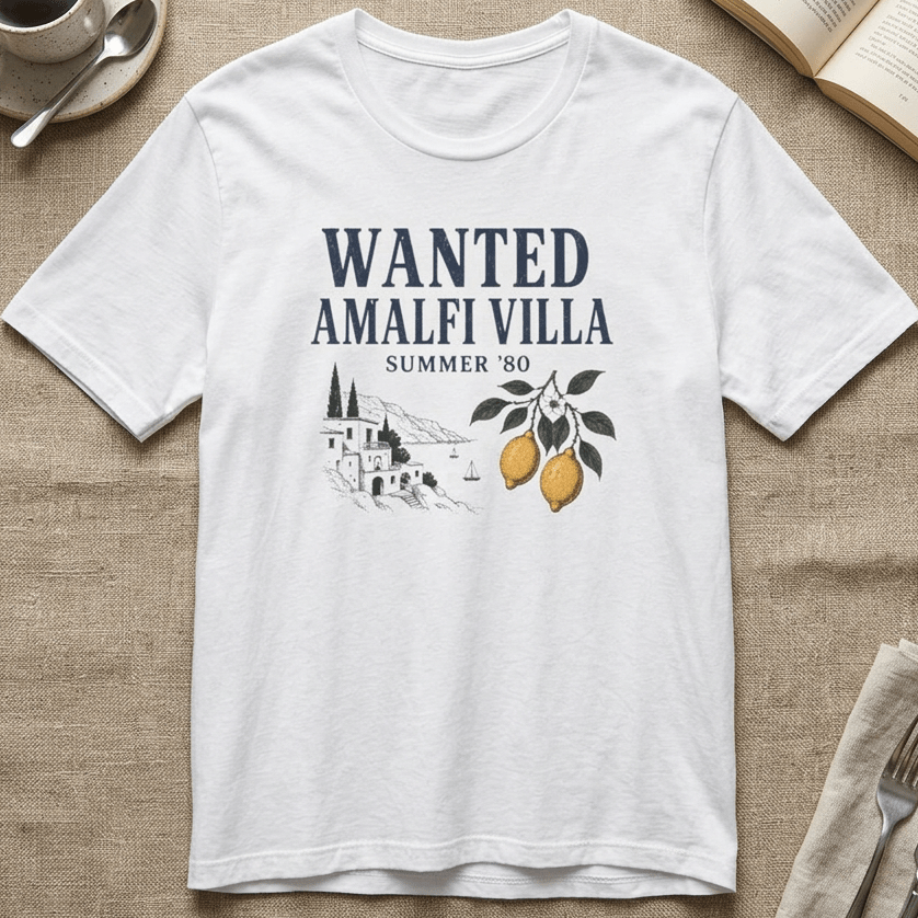 Wanted Amalfi Villa Tee - Vintage Euro Summer Nostalgia T-Shirt beach graphic tee Marequi Club
