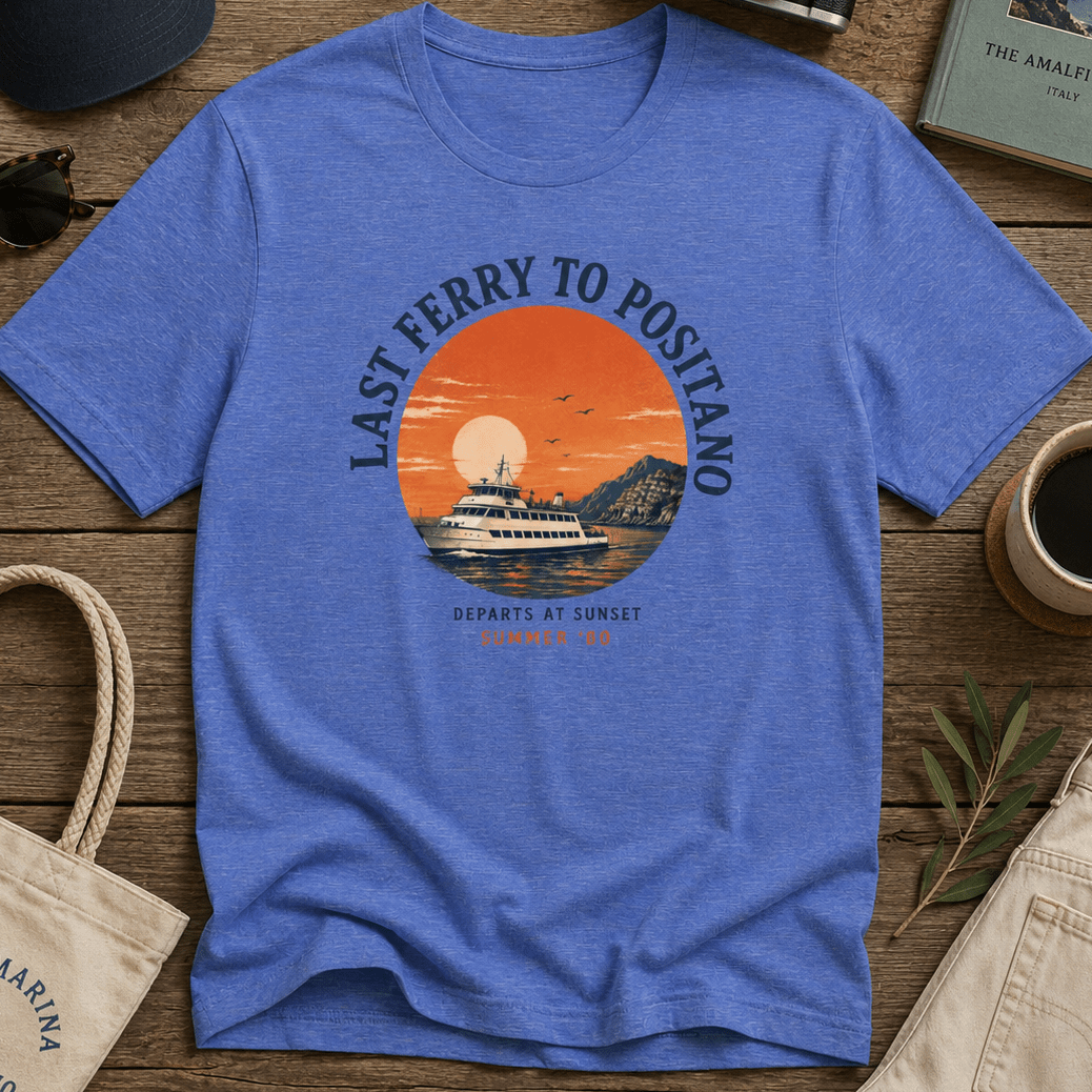 LAST FERRY TO POSITANO TEE - VINTAGE EURO SUMMER GRAPHIC T - SHIRT beach graphic tee Marequi Club