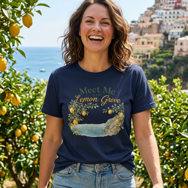 Meet Me in the Lemon Grove Vintage Amalfi Coast T-Shirt Amalfi Coast Italy graphic tee Marequi Club