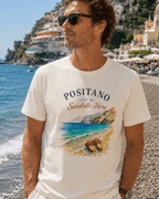 Positano Left My Sandals Here Vintage T-Shirt Amalfi Coast Italy graphic tee Marequi Club
