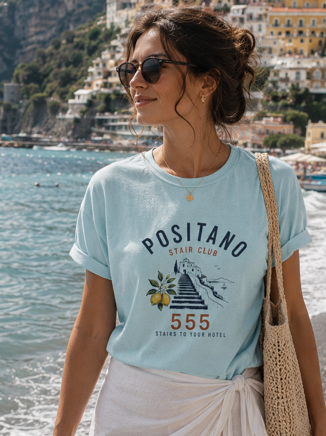 555 Stairs to Your Hotel in Positano T-Shirt