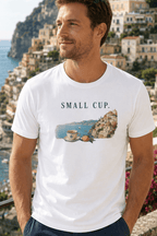 Small Cup Tee - Coastal Coffee Graphic T-Shirt Amalfi Coast Italy graphic tee Marequi Club
