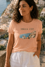Small Cup Tee - Coastal Coffee Graphic T-Shirt Amalfi Coast Italy graphic tee Marequi Club