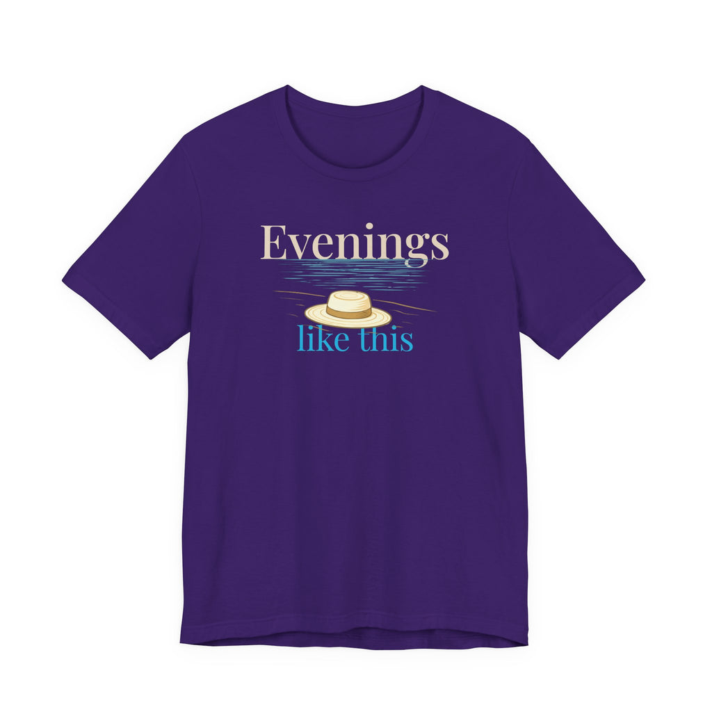 Evenings Like This T-Shirt, Coastal Beach Moonlight T-Shirt, Summer Night Vibe beach graphic tee Marequi Club