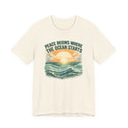 Peace Begins Where the Ocean Starts Vintage Beach - Mare Qui Club