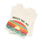 MEET ME AT THE SUNSET T - SHIRT - VINTAGE BEACH GRAPHIC beach graphic tee Marequi Club