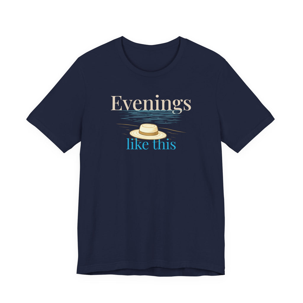 Evenings Like This T-Shirt, Coastal Beach Moonlight T-Shirt, Summer Night Vibe beach graphic tee Marequi Club