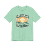 Peace Begins Where the Ocean Starts Vintage Beach - Mare Qui Club