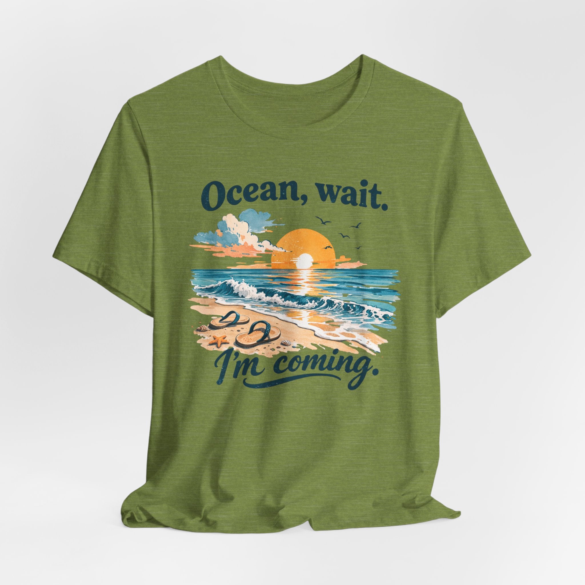 Ocean, Wait — I’m Coming | Ocean Lover T-Shirt | Sea Quote Shirt | Beach Graphic Tee