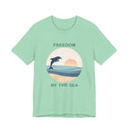 FREEDOM BY THE SEA BEACH T-SHIRT MARE QUI CLUB
