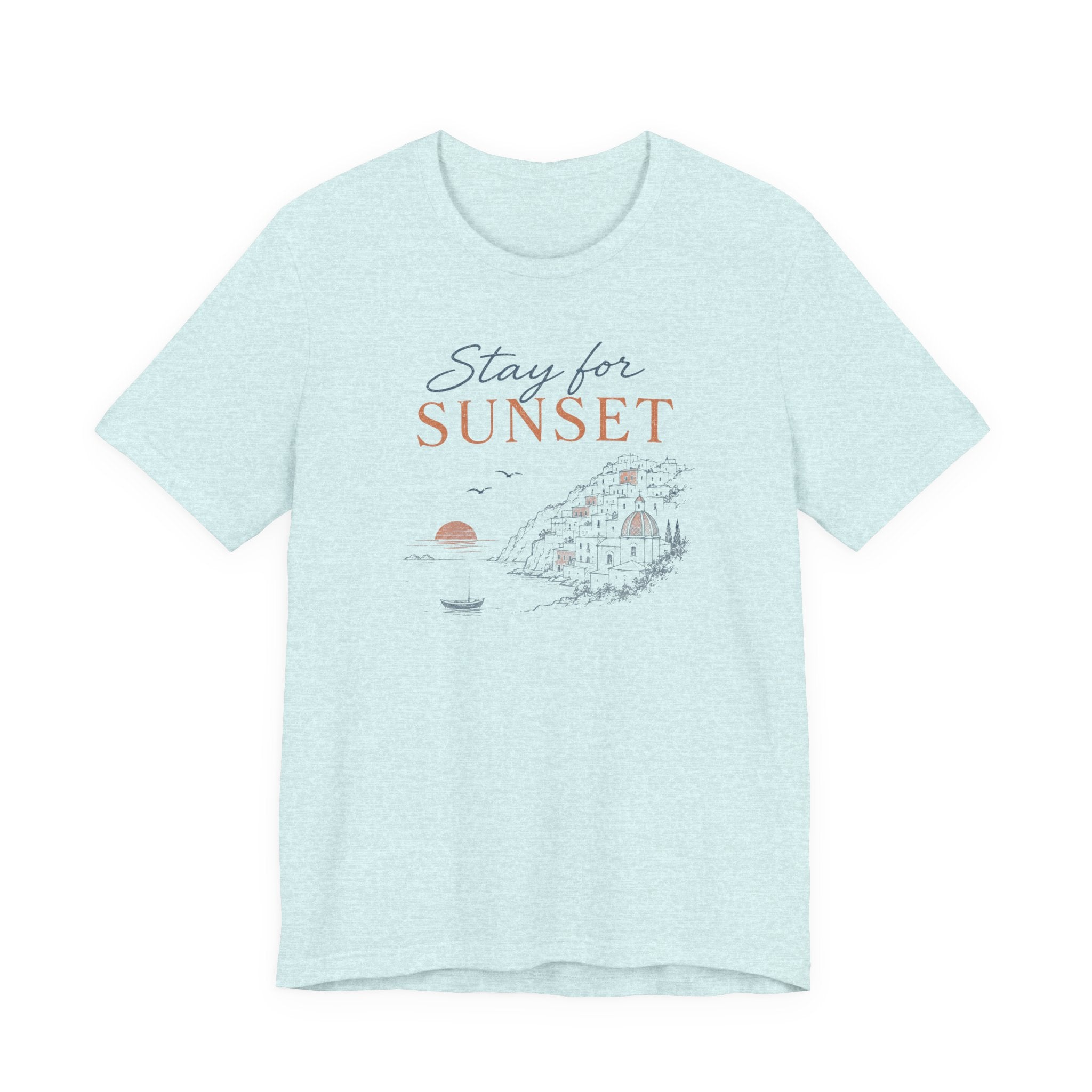 Stay for Sunset Vintage Amalfi Coast T-Shirt Amalfi Coast Italy graphic tee Marequi Club