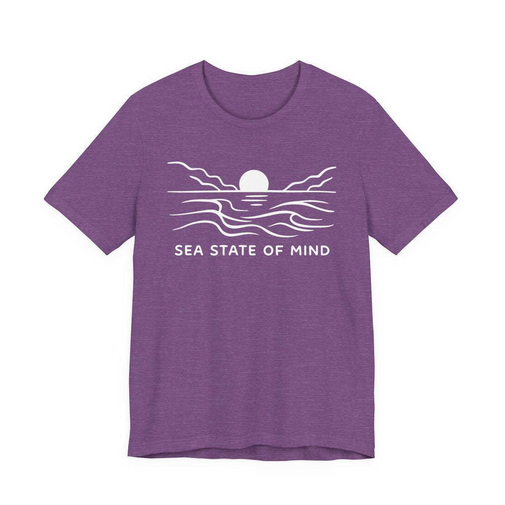 Sea State of Mind T-Shirt - Coastal Sunset Design beach graphic tee Marequi Club