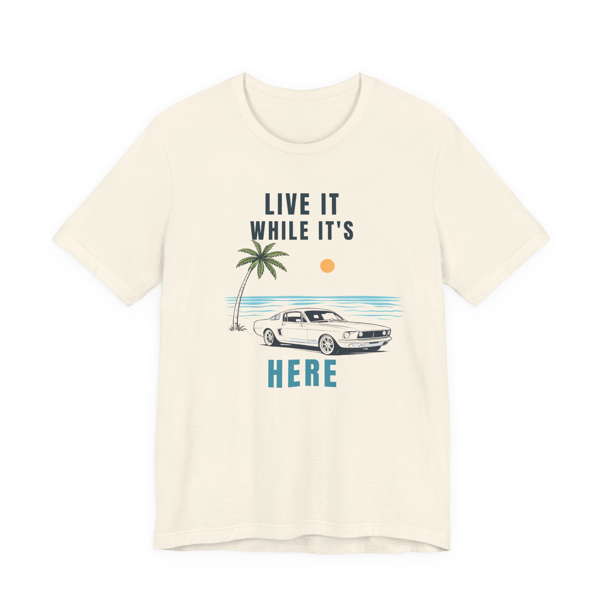 Live It While It’s Here – Coastal Beach T-Shirt beach graphic tee Marequi Club