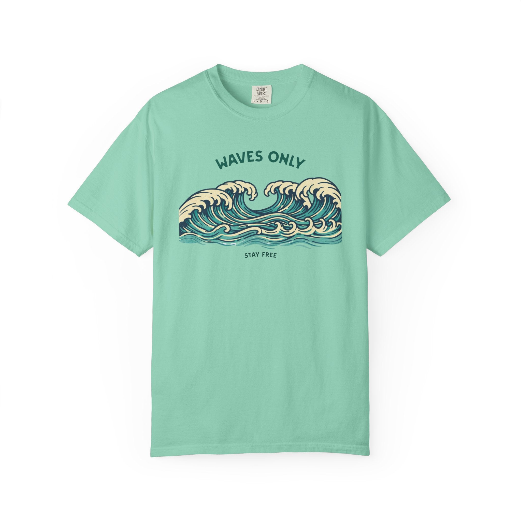 WAVES ONLY - STAY FREE - Vintage Graphic Tee