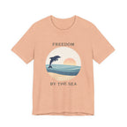 FREEDOM BY THE SEA BEACH T-SHIRT MARE QUI CLUB