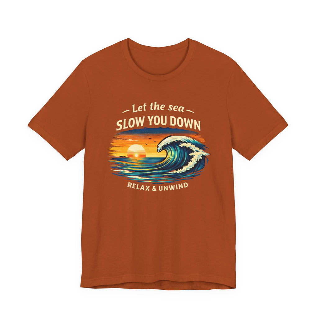 Let the sea slow you down T-shirt beach graphic tee Marequi Club