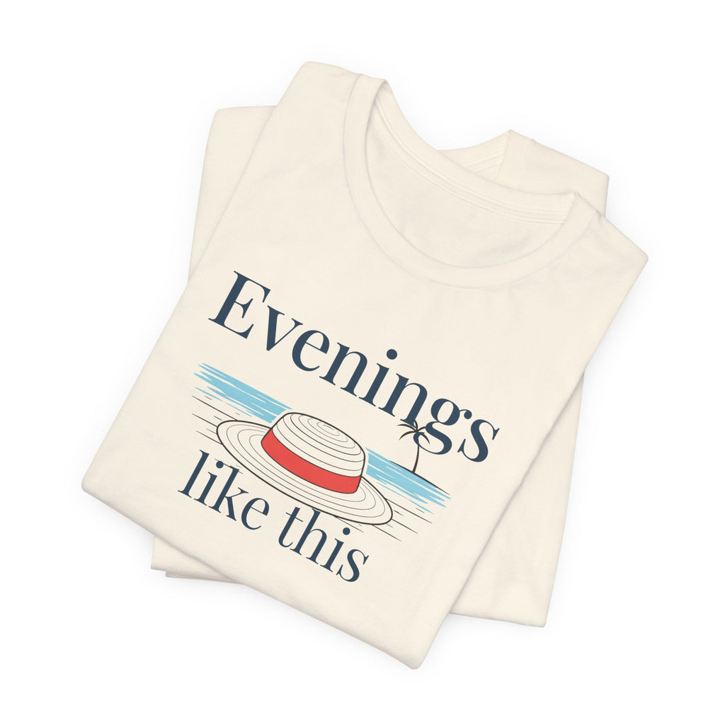 Evenings Like This Graphic T-Shirt, Coastal Beach Moonlight Tee beach graphic tee Marequi Club