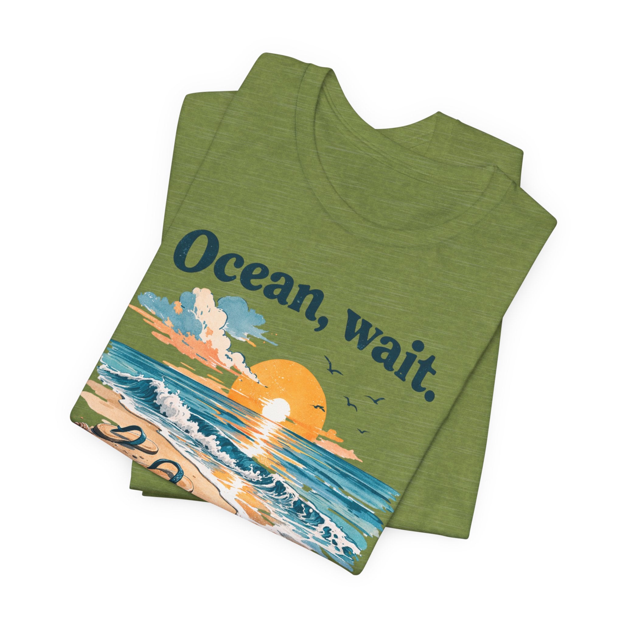 Ocean, Wait — I’m Coming | Ocean Lover T-Shirt | Sea Quote Shirt | Beach Graphic Tee